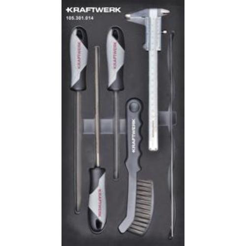 Kraftwerk Tools 105.301.014 Set di lime 6-pz. Inlay 20x40