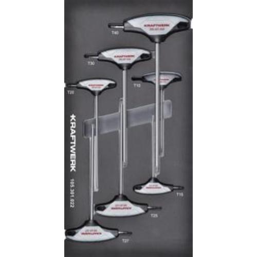 Kraftwerk Tools 105.301.022 BASIC LINE Bandeja de llaves TX con mango en L 20x40 6-pzas.
