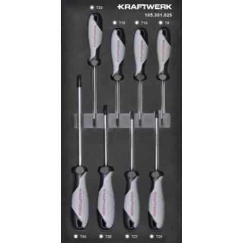 Kraftwerk Tools 105.301.025 Screwdrivers TX 8-pcs. Inlay 20x40