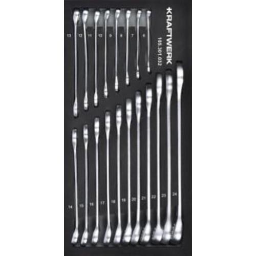 Kraftwerk Tools 105.301.032 Llave combinada 19-pzas. Bandeja 20x40
