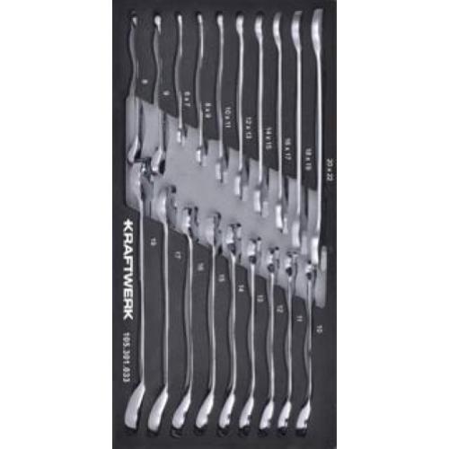 Kraftwerk Tools 105.301.033 Combination ratchet & open-end wrench set 19-pcs Inlay 20x40