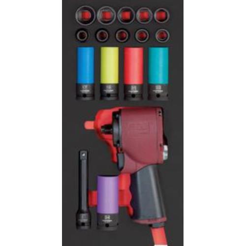 Kraftwerk Tools 105.401.027 Schlagschrauber-Satz 1/2" 17-tlg. 20x40 Einlage