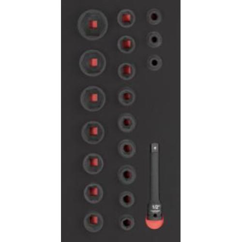 Kraftwerk Tools 105.401.028 Llaves de impacto 1/2" 20 uds. Inlay 20x40