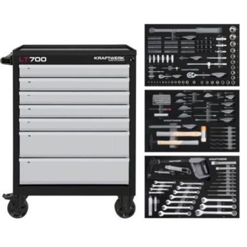 Kraftwerk Tools 102.107.214 LT LINE Tool trolley LT700, 7 drawers, 259-pcs.