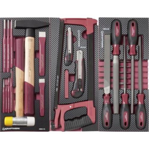 Kraftwerk Tools 105.515.003 Juego de herramientas de impacto y corte con limas, 40 pzas