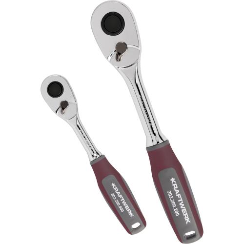 Kraftwerk Tools PRO LINE 303.200.900 PRO LINE Carraca reversible SET con una de 1/4" y otra de 1/2"