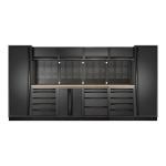 Kraftwerk Tools 3964C-BLK-EX MOBILIO-EX BLK Mobili da officina a 6 elementi, Faggio