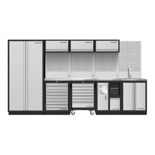 Kraftwerk Tools 3964DIX-SANA Parete d'officina MOBILIO a 4 elementi & Set Lavandino