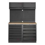 Kraftwerk Tools 3964K-BLK-009 MOBILIO BLK Mobili da officina a 2 elementi, Faggio