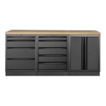 Kraftwerk Tools 3964K-BLK-001 MOBILIO BLK Mobili da officina a 3 elementi, Faggio
