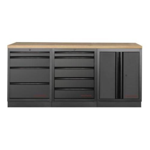 Kraftwerk Tools 3964K-BLK-001 MOBILIO BLK 3-elements workstation, beech