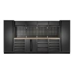 Kraftwerk Tools 3964C-BLK Parete d'officina MOBILIO BLK a 6 elementi Faggio