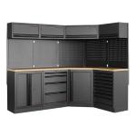 Kraftwerk Tools 3964N-BLK MOBILIO BLK Mobili da officina a 4 elementi, Faggio
