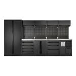 Kraftwerk Tools 3964H-BLK-IX MOBILIO BLK Mobili da officina a 5 elementi, Inox