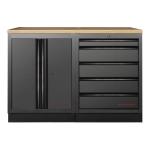 Kraftwerk Tools 3964K-BLK-018 MOBILIO BLK Mobili da officina a 2 elementi, Faggio