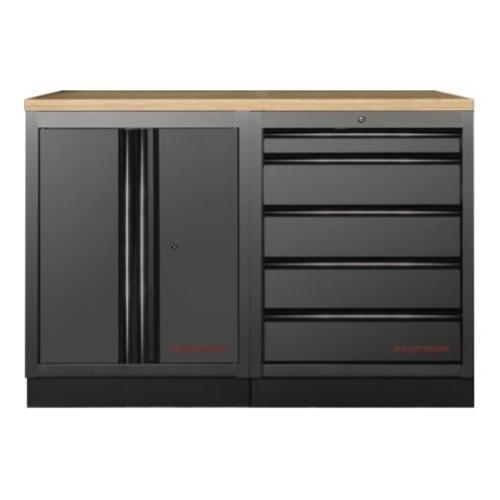 Kraftwerk Tools 3964K-BLK-018 MOBILIO BLK 2-elements workstation, beech