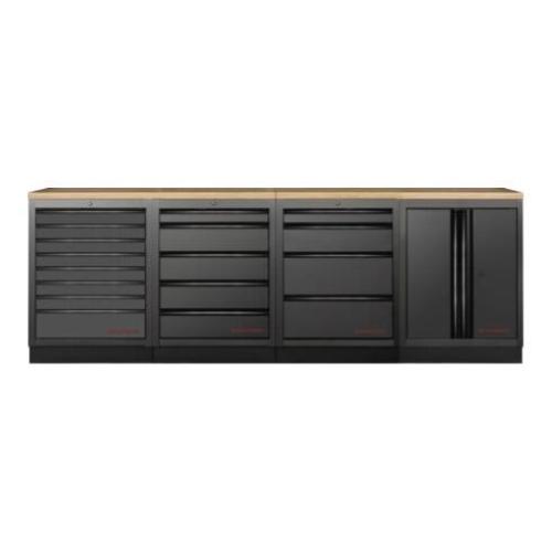 Kraftwerk Tools 3964K-BLK-004 MOBILIO BLK 4-elements workstation, beech