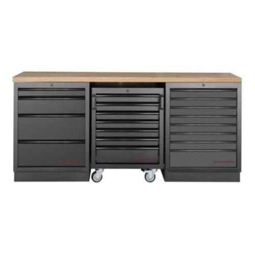 Kraftwerk Tools 3964K-BLK-002 MOBILIO BLK 3-elements workstation, beech