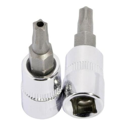 Kraftwerk Tools 115308 1/4" dr. 5-star tamper TX bit-socket TS