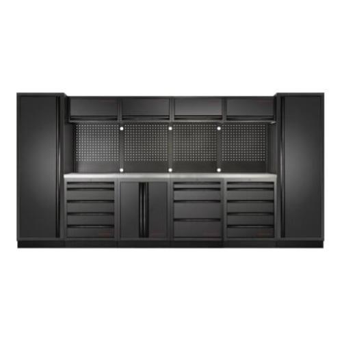 Kraftwerk Tools 3964C-BLK-IX Parete d'officina MOBILIO BLK a 6 elementi Inox.