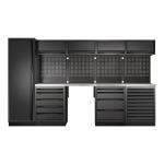 Kraftwerk Tools 3964K-BLK-015-IX MOBILIO BLK Mobili da officina a 5 elementi, Inox