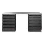 Kraftwerk Tools 3964K-BLK-007-IX MOBILIO BLK Mobili da officina a 2 elementi, Inox