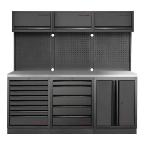 Kraftwerk Tools 3964K-BLK-005-IX MOBILIO BLK Mobili da officina a 3 elementi, Inox