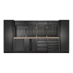 Kraftwerk Tools 3964F-BLK MOBILIO BLK Mobili da officina a 6 elementi, Faggio