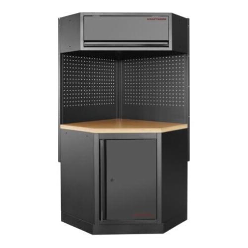 Kraftwerk Tools 3964K-BLK-011 MOBILIO BLK Eckelement mit Lochwand, Buche