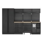 Kraftwerk Tools 3964D-BLK Parete d'officina MOBILIO BLK a 4 elementi Faggio