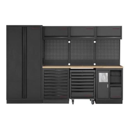 Kraftwerk Tools 3964D-BLK Mobilier d'atelier 4 éléments MOBILIO BLK Hêtre