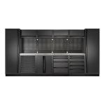 Kraftwerk Tools 3964F-BLK-IX MOBILIO BLK Mobili da officina a 6 elementi, Inox
