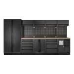 Kraftwerk Tools 3964H-BLK  MOBILIO BLK Mobili da officina a 5 elementi, Faggio