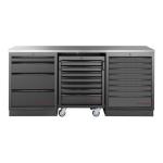 Kraftwerk Tools 3964K-BLK-002-IX MOBILIO BLK Mobili da officina a 3 elementi, Inox
