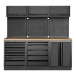 Kraftwerk Tools 3964K-BLK-005 MOBILIO BLK Mobili da officina a 3 elementi, Faggio