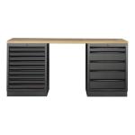 Kraftwerk Tools 3964K-BLK-007 MOBILIO BLK Mobili da officina a 2 elementi, Faggio