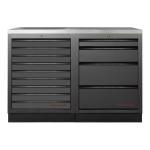 Kraftwerk Tools 3964K-BLK-008-IX MOBILIO BLK Mobili da officina a 2 elementi, Inox