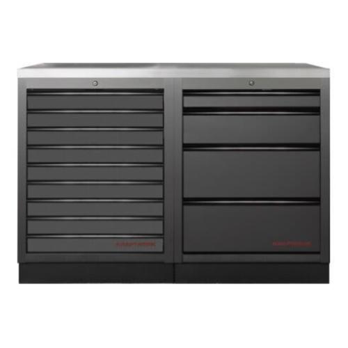 Kraftwerk Tools 3964K-BLK-008-IX MOBILIO BLK 2-elements workstation, inox