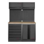 Kraftwerk Tools 3964K-BLK-010 MOBILIO BLK Mobili da officina a 2 elementi, Faggio