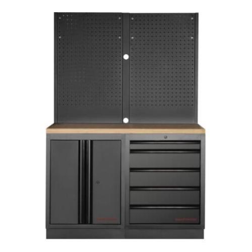 Kraftwerk Tools 3964K-BLK-019 MOBILIO BLK Mobilier d'atelier 2 éléments, Hêtre