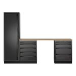 Kraftwerk Tools 3964K-BLK-014 MOBILIO BLK Mobili da officina a 3 elementi, Faggio