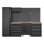 Kraftwerk Tools 3964K-BLK-016 MOBILIO BLK Mobili da officina a 4 elementi, Faggio