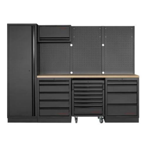 Kraftwerk Tools 3964K-BLK-016 MOBILIO BLK Mobili da officina a 4 elementi, Faggio