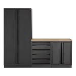 Kraftwerk Tools 3964K-BLK-012 MOBILIO BLK Mobili da officina a 3 elementi, Faggio