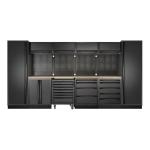 Kraftwerk Tools 3964K-BLK-017 MOBILIO BLK Mobili da officina a 6 elementi, Faggio