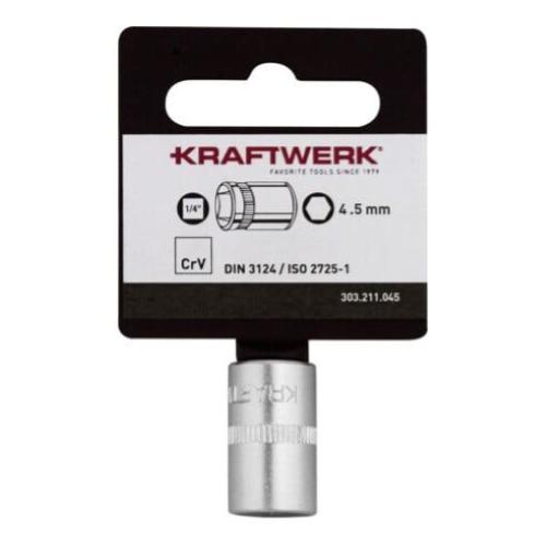 Kraftwerk Tools 303.211.045 BASIC LINE 1/4" Steckschlüsseleinsatz 4.5 mm mit Hänger