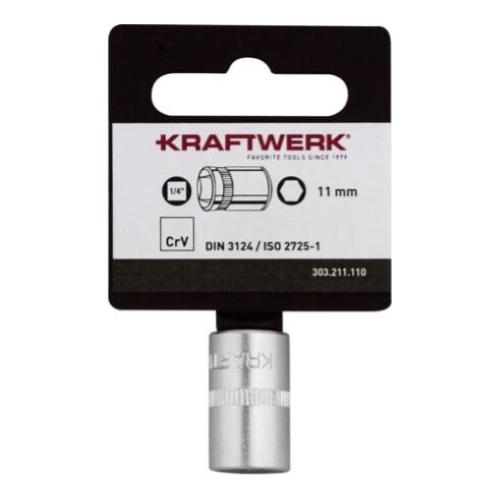 Kraftwerk Tools 303.211.110 BASIC LINE 1/4" socket 11 mm with hanger