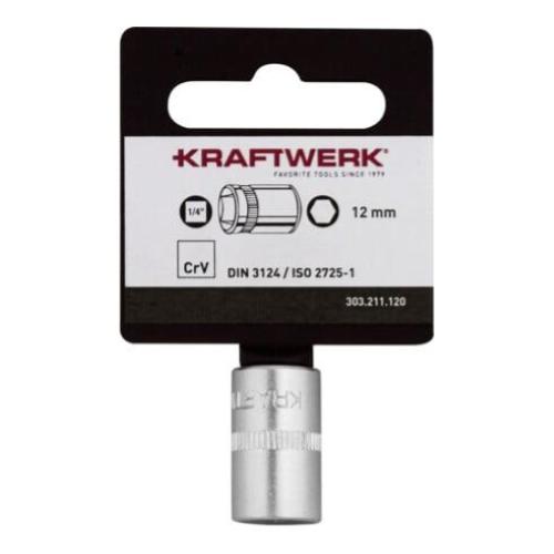 Kraftwerk Tools 303.211.120 BASIC LINE Chiave a bussola 1/4" 12 mm con gancio