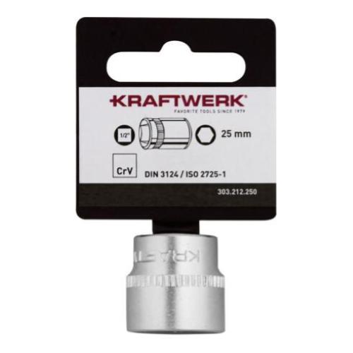 Kraftwerk Tools 303.212.250 BASIC LINE Douille 1/2" 25 mm avec crochet