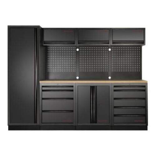Kraftwerk Tools 3964B-BLK-EX MOBILIO-EX BLK 4-elements workstation, beech
